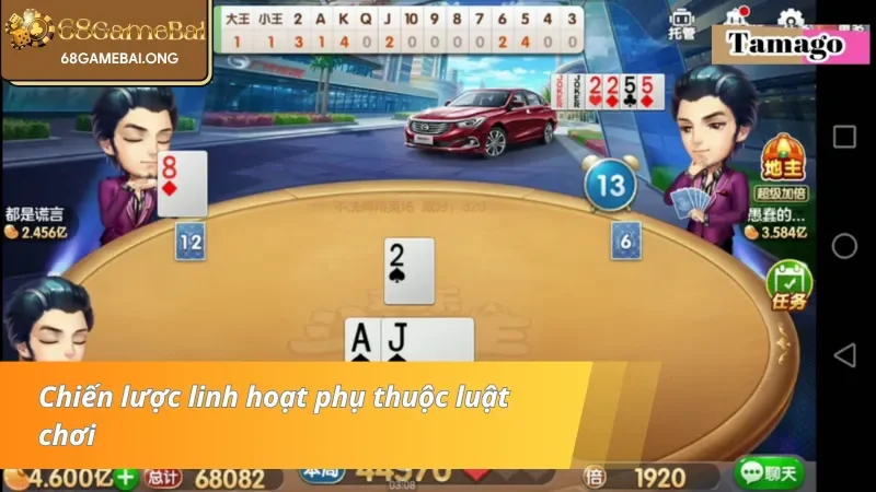 Chiến lược linh hoạt phụ thuộc luật chơi Trác kim hoa 68 Game bài